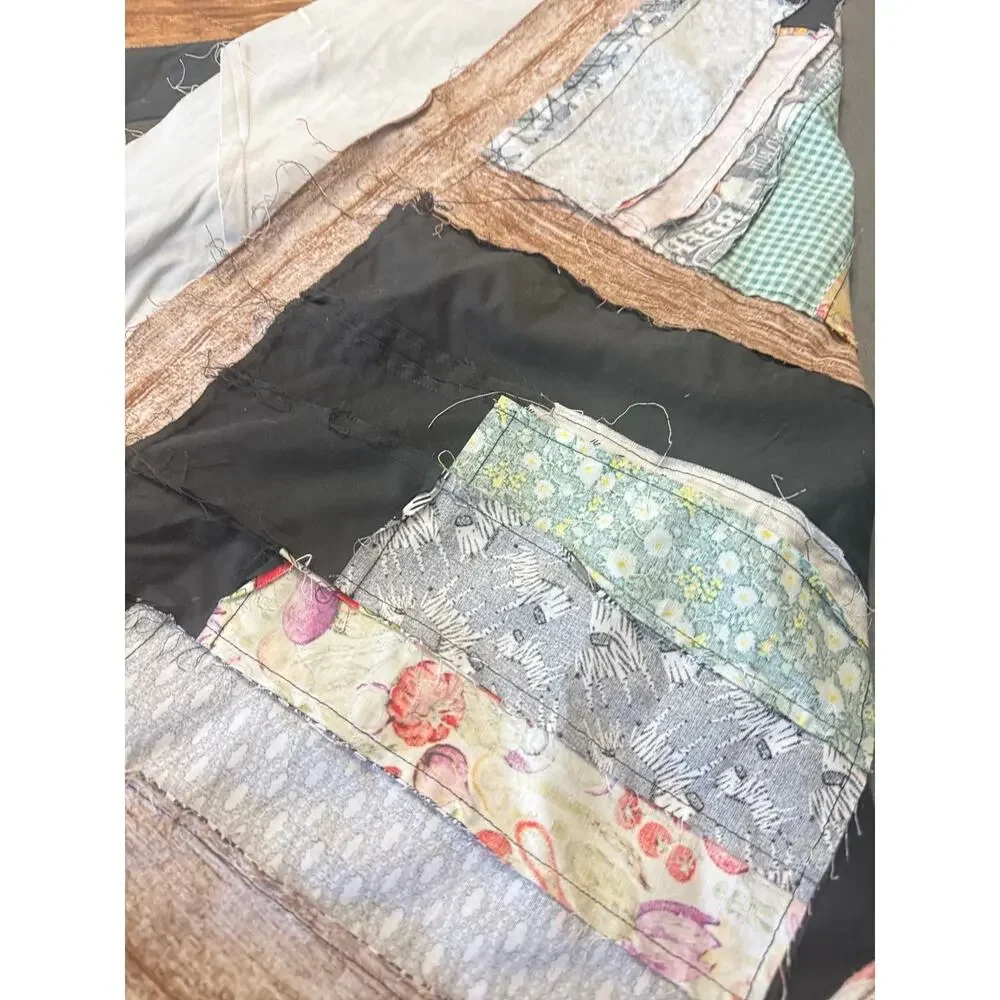 Hand Pieced Bookshelf Quilt Top 71x78 Library Book Lover Cottagecore Blanket